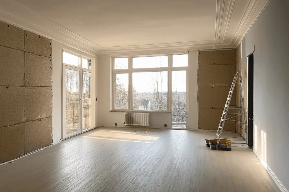 Innenraum im Trockenbau (KI-Symbolbild)